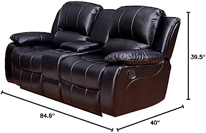 Betsy Furniture 2PC Bonded Leather Recliner Set - Image 2