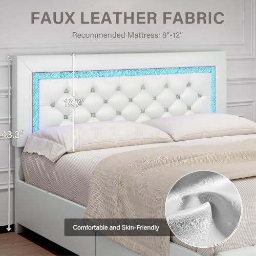 BarnFurin Twin Bed Frames with Storage Drawers and LED Lights - Image 6