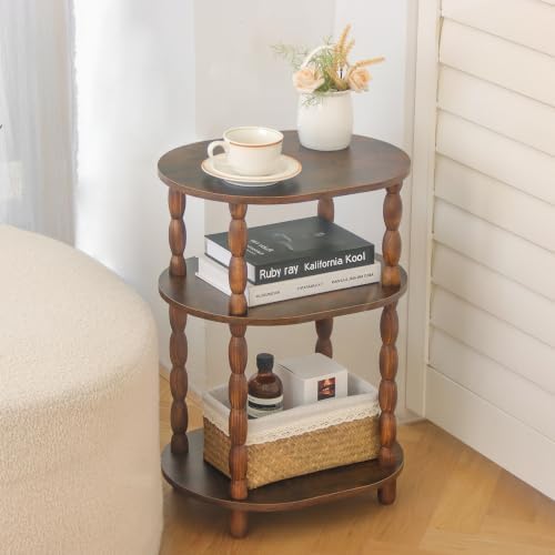 MaxSmeo Side Table with Charging Station, 3-Tier Small End Table with USB Ports - Image 2