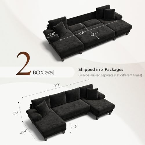Txtin's Sleeper Sofa with Pull Out Couch Bed | 112 Inch Couches - Image 3