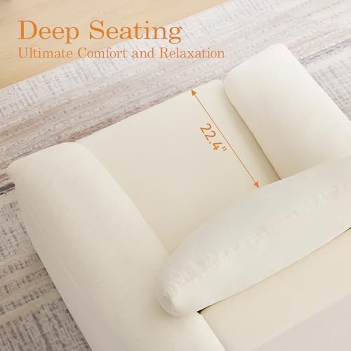 Boneless Single Sofa Chair, Modern Cloud Accent Chair, Comfy Deep Seat Couch - Image 6