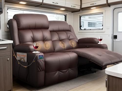 Reclining Loveseat Sofa, RV Loveseats Recliner Sofas Wall Hugger, Double by BuiltfortheRVLife
