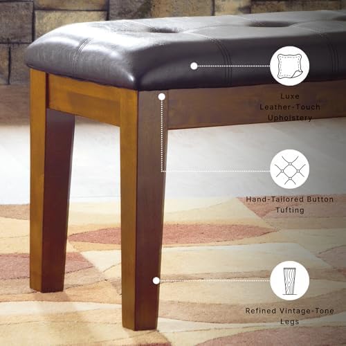 Signature Design by Ashley Ralene Tufted Upholstered Dining Room Bench - Image 4