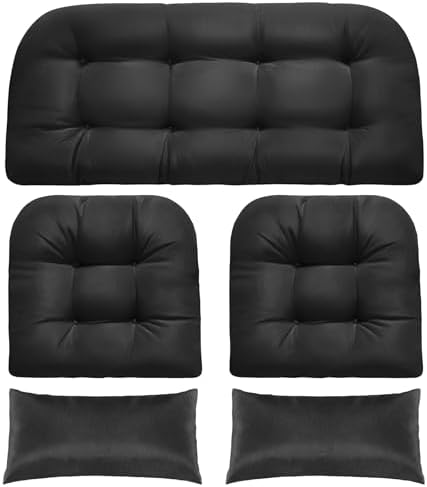 MAGIC ELEPHANT Wicker Chair Cushions, Indoor Outdoor Memory Foam Wicker by Magicelephant