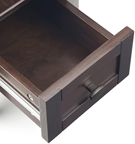 SIMPLIHOME Warm Shaker 14" Side Tables in Brunette Brown - Image 6