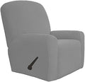 Easy-Going 4 Pieces Oversized Recliner Stretch Chair Slipcover Light Gray by Easy-Going
