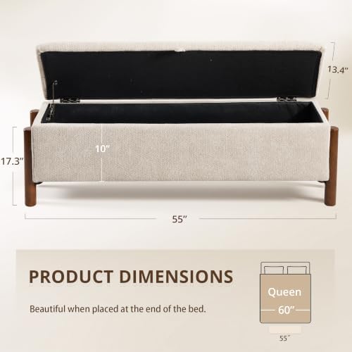 55'' Modern Storage Ottoman Benches - Image 2