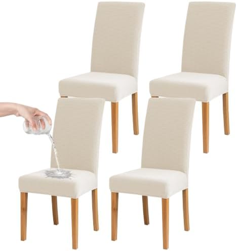 BIETYONE Waterproof Dining Chair Covers, Stretch Seat Protector by BIETYONE