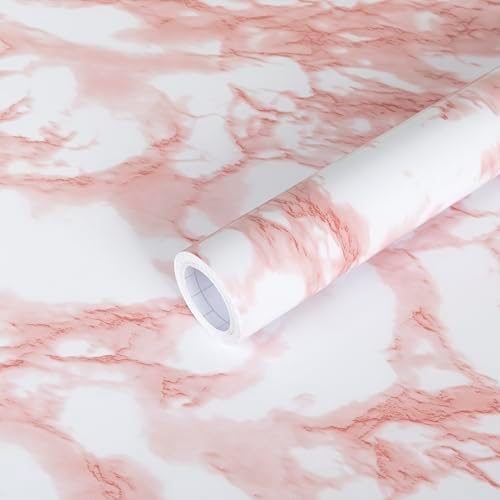 Marble Contact Paper Pink Peel and Stick Wallpaper by practicalWs