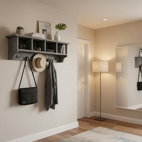 Pomona Solid Wood Entryway Coat Rack - Image 6