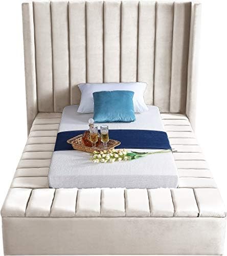 Meridian Furniture Kiki Collection Modern | Contemporary Velvet Upholsterd Bed - Image 6