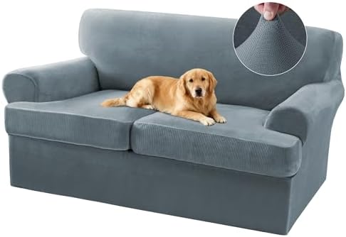 Sofa Cover 3 Piece T Cushion Loveseat Covers by Turquoize