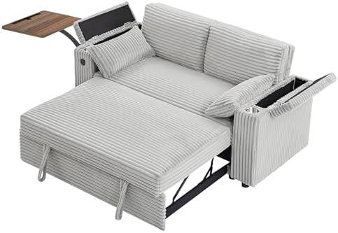 Auvsoce 65" 3-in-1 Pull-Out Convertible Sofa Bed - Image 6