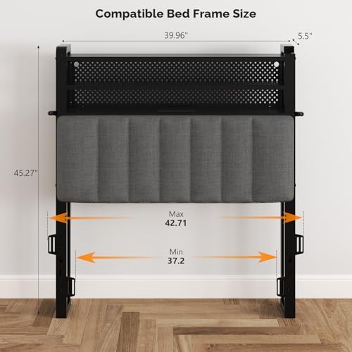 VINGLI Twin or Twin XL Size Headboard, Adjustable Upholstered Headboard - Image 3