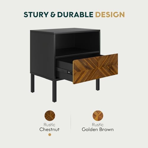 Bme Vivian Side Tables Bedroom, Solid Wood Bed Side Table, Mid Century Modern - Image 7