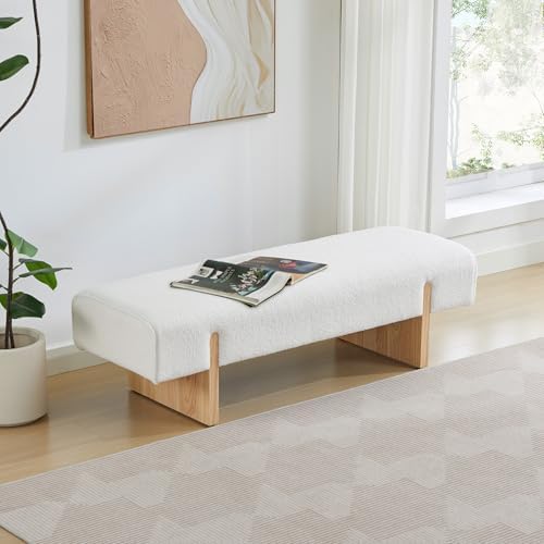 Zesthouse Solid Wooden Bench for Bedroom, Modern Accent Entryway Bench - Image 4