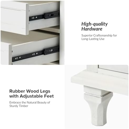 HULALA HOME Farmhouse 3 Drawer End Table - Image 6