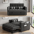 Marsail Futon Sleeper Sofa Bed, Convertible Pull Out Couch, Jet Black by Marsail