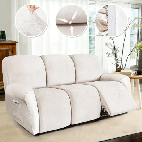 ANARACHON Recliner Couch Cover Leather Look Recliner Sofa Covers - Image 4