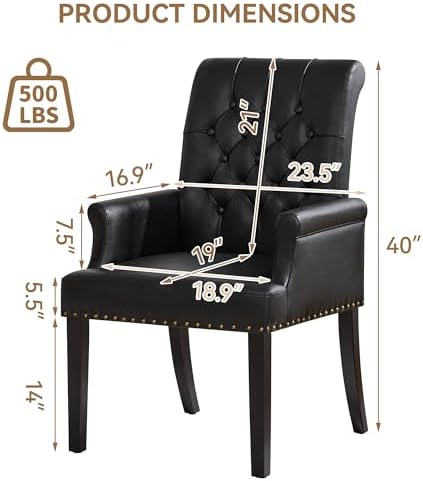 WUTUTUEE PU Leather Dining Chair - Image 2