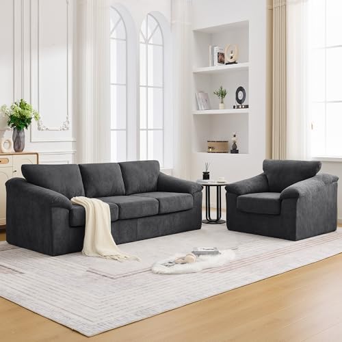 Boneless Couch Sets, Modern 3 Seater Sofa by UMBFUN
