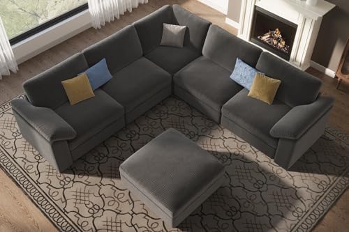 EASE MOOSE U Shape Sectional Sofa, Oversized Deep Seat Modular Couch - Image 3