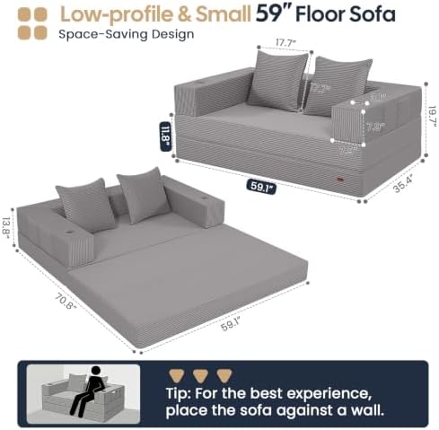 COMAX Boneless Futon Sofa Bed - Image 3
