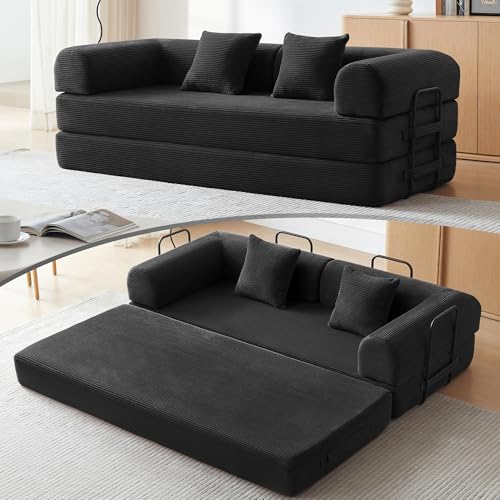 79" Convertible Sofa Bed, Boneless Couch by QQR