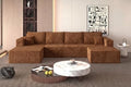138" Modern Modular Sectional Sofa, U-Shaped Cloud Couch, Soft Corduroy by ICCEQUEEFURNITURE