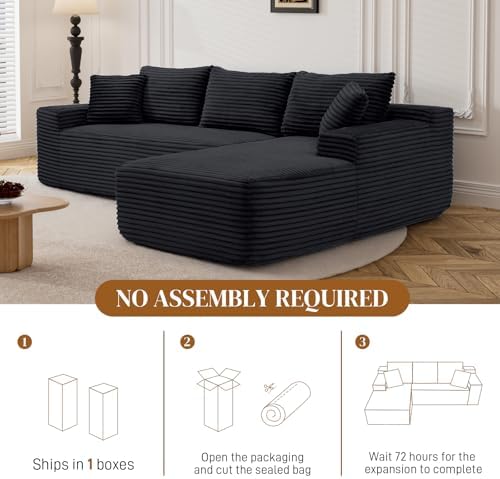 96" Boneless Cloud Sectional Couches - Image 5