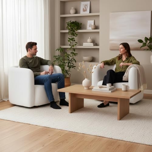 Barrel Chairs Set of 2, Upholstered, by Mrwaiba