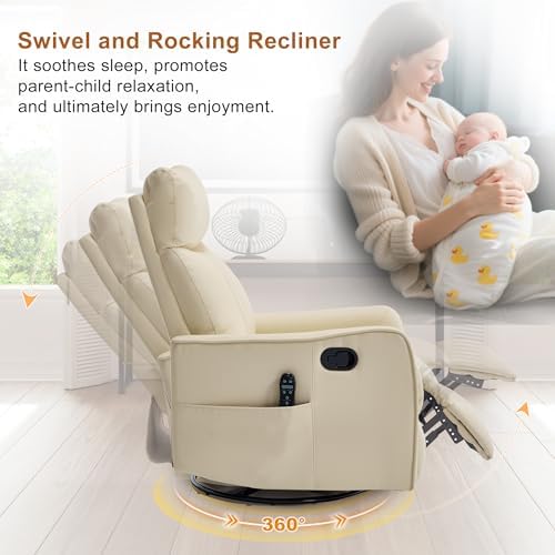Manual Swivel Rocker Recliner Chair - Image 4