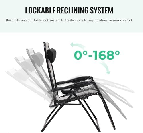 JEAREY Zero Gravity Chair, Oversized Padded Recliner - Image 6