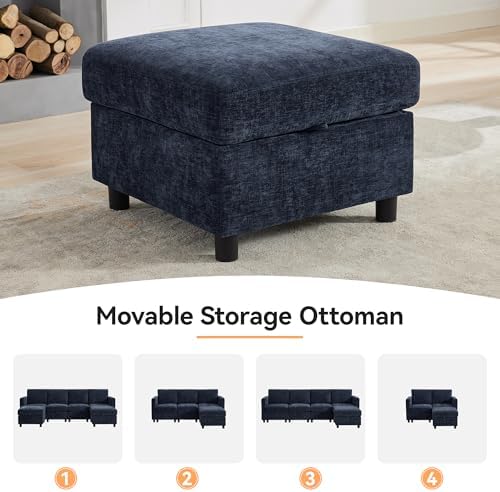 WUTUTUEE 25'' Square Storage Ottoman Module - Image 5