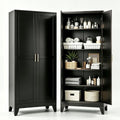 Bevivog 71" Black Metal Garage Storage Cabinets by BevivogStylishCabinetsOrganizeYourSpace
