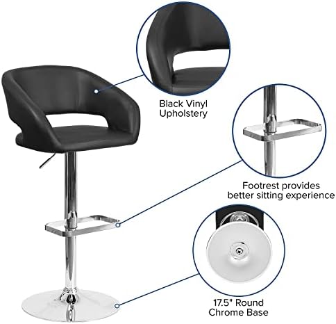 Flash Furniture Mid-Back Vinyl Barstool - Image 5