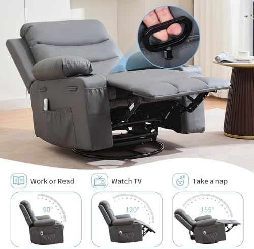 Garvee Oversized Swivel Recliner Chair - Image 4
