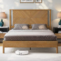 Bme Vivian Queen Bedframe with Headboard, Scandinavian, Rustic Seadrift by Bme