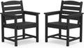 SERWALL Outdoor HDPE Dining Chairs Set of 2 by SERWALL