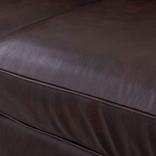 Serta Palisades 61" Track Arm Sofa, Durable Bonded Leather, Soft Pillow Back - Image 5