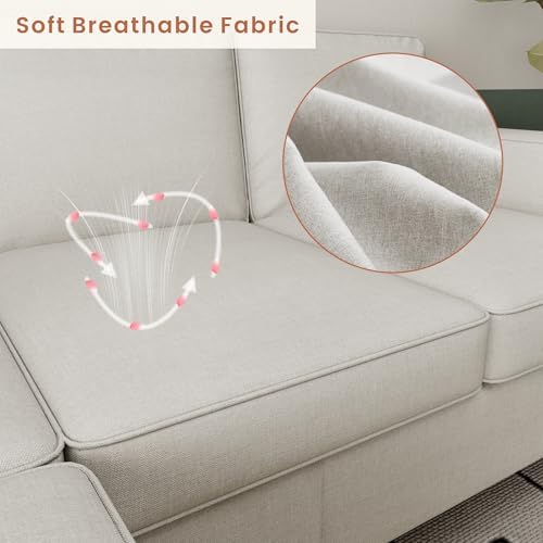 78" Green L Shaped Sectional Sofa Couch - Image 5