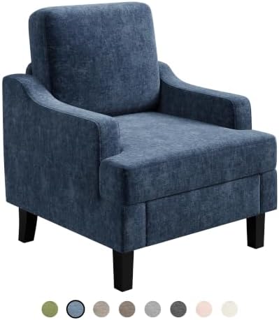 Garvee Blue Comfy Accent Chair, Upholstered Armchair - Image 7