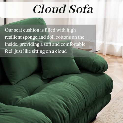 Modular Sectional Sofa for Living Room, Oversized 4 Seater Green Sectional - Image 5