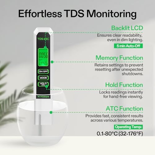 VIVOSUN Digital pH Meter, 3-in-1 TDS/EC/Temperature Meter, 3-in-1 Soil - Image 4
