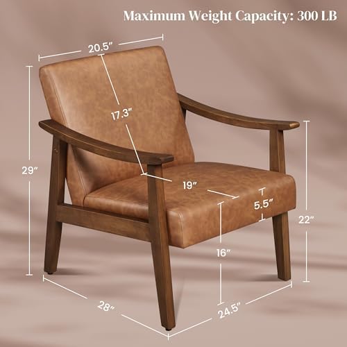 Yaheetech Accent Chair, Mid-Century Armchair - Image 3