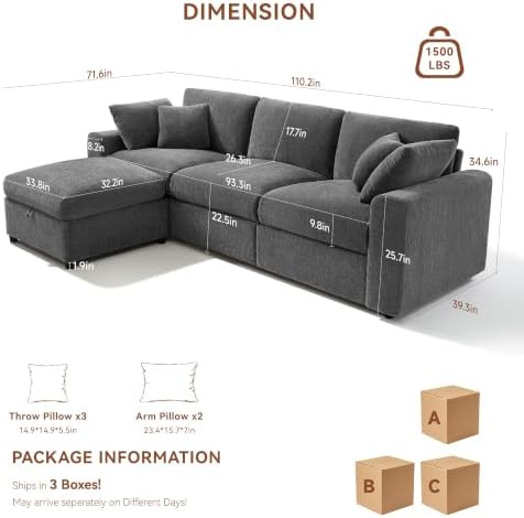 Ihanherry Cloud Sectional Couches - Image 2