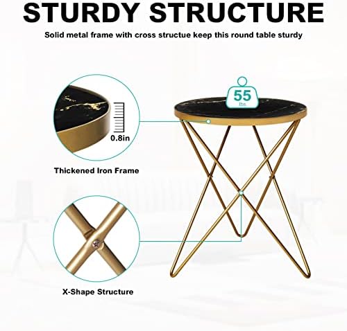HLR Modern Round Side Table, End Table - Image 4