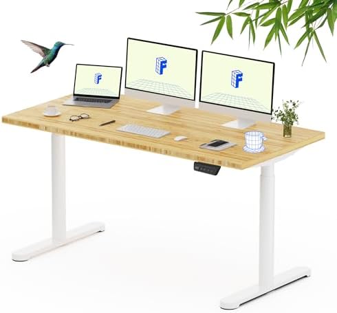 FLEXISPOT 60" x 30" Solid Bamboo Standing Desk by Unknown