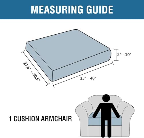 H.VERSAILTEX Super Stretch Individual Seat Cushion Covers Sofa Covers Couch - Image 3