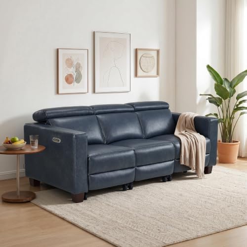 MCombo 85.4'' Zero Wall Hugger Power Recliner Sofa, HL198M3 Pacific - Image 2